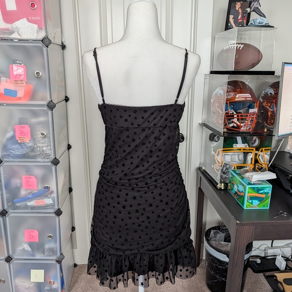 Altar'd State Black Star Patterned Mini Dress Size Small - Picture 2 of 8